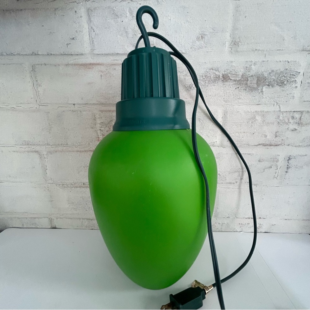 Big Lights 13” Jumbo Blow Mold Green Christmas Ornament Hang Light Bulb
